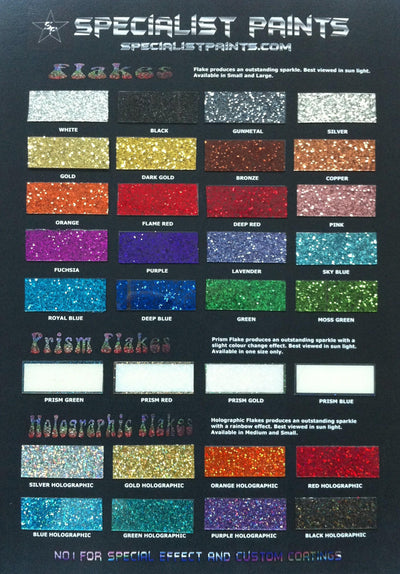 Metal Flake Shade Card